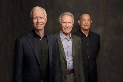Clint Eastwood, Tom Hanks And Chesley Sully Sullenberger tote bag