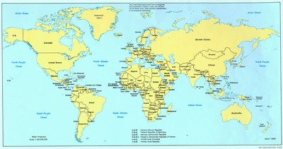 World Map calendar