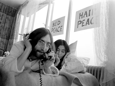 John Lennon tote bag
