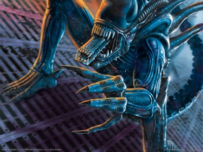 Aliens vs predator 2 tote bag