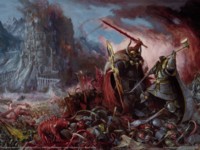 Warhammer mark of chaos - battle march Longsleeve T-shirt #308042