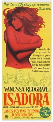 Isadora movie poster (1968) poster