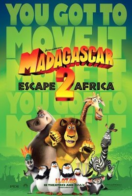 Madagascar: Escape 2 Africa movie poster (2008) tote bag