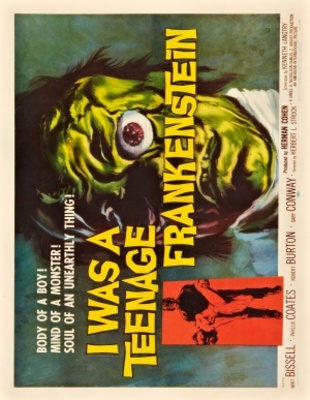 I Was a Teenage Frankenstein movie poster (1957) tote bag