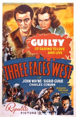 Three Faces West movie posters (1940) tote bag