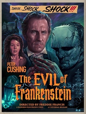 The Evil of Frankenstein movie posters (1964) tote bag