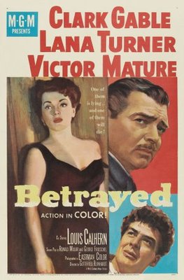 Betrayed movie poster (1954) mug