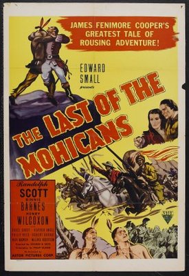 The Last of the Mohicans movie poster (1936) calendar