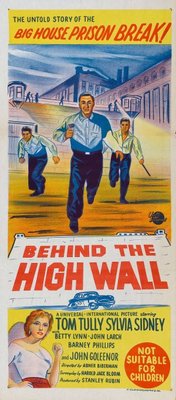Behind the High Wall movie poster (1956) tote bag