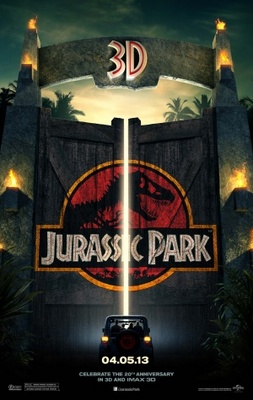 Jurassic Park 3D movie poster (2013) tote bag