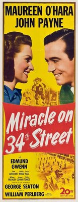 Miracle on 34th Street movie poster (1947) tote bag