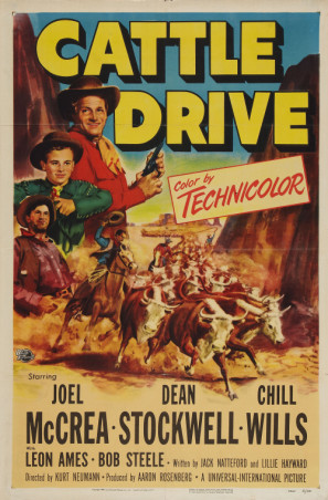 Cattle Drive movie poster (1951) mouse pad