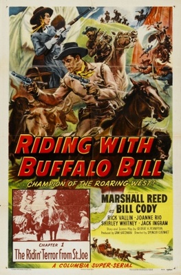 Riding with Buffalo Bill movie poster (1954) tote bag