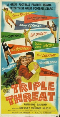 Triple Threat movie poster (1948) tote bag