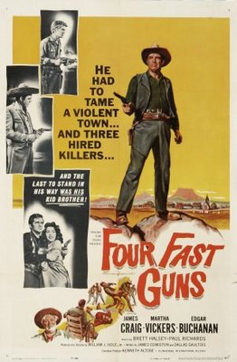 Four Fast Guns movie poster (1960) Mouse Pad MOV_4edf0d3a