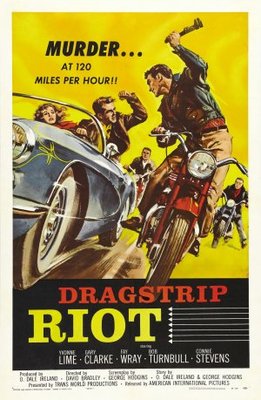 Dragstrip Riot movie poster (1958) tote bag