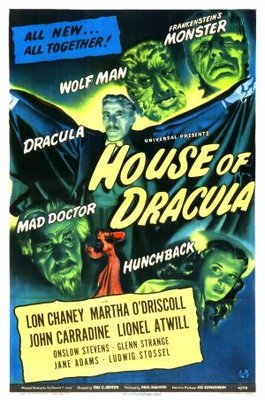 House of Dracula movie poster (1945) calendar