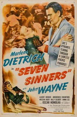 Seven Sinners movie poster (1940) poster