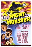 Night Monster movie poster (1942) Longsleeve T-shirt #695454