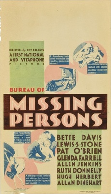 Bureau of Missing Persons movie poster (1933) Poster MOV_611eb418