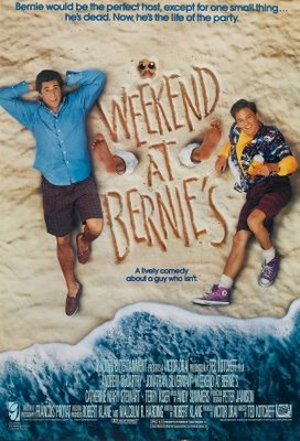 Weekend at Bernie's movie poster (1989) tote bag