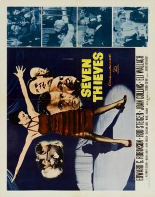 Seven Thieves movie poster (1960) mouse pad