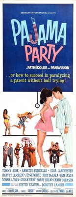 Pajama Party movie poster (1964) tote bag