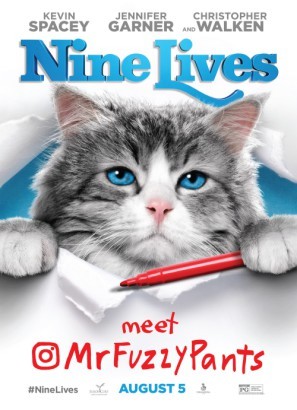 Nine Lives movie poster (2016) tote bag