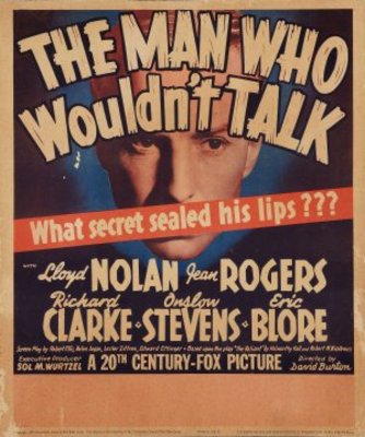 The Man Who Wouldn't Talk movie poster (1940) hoodie
