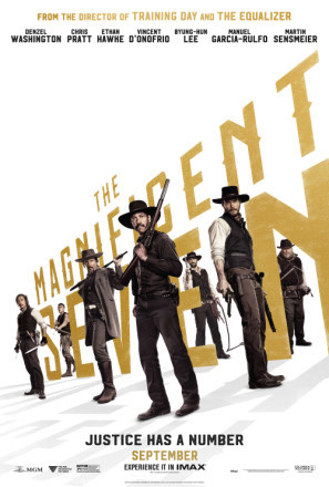 The Magnificent Seven movie poster (2016) tote bag
