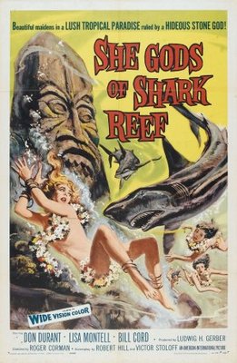 She Gods of Shark Reef movie poster (1958) tote bag