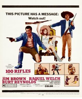 100 Rifles movie poster (1969) hoodie