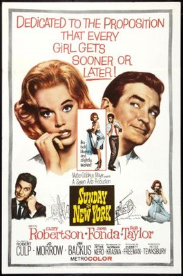 Sunday in New York movie poster (1963) calendar