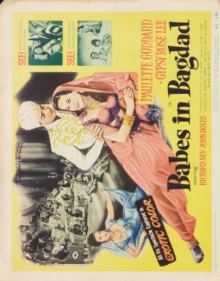 Babes in Bagdad movie poster (1952) tote bag