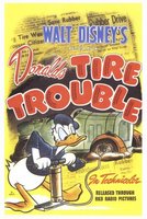 Donald's Tire Trouble movie poster (1943) Longsleeve T-shirt #639571
