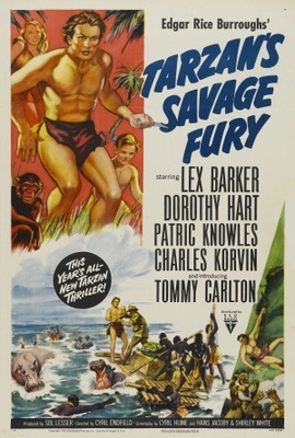 Tarzan's Savage Fury movie poster (1952) calendar