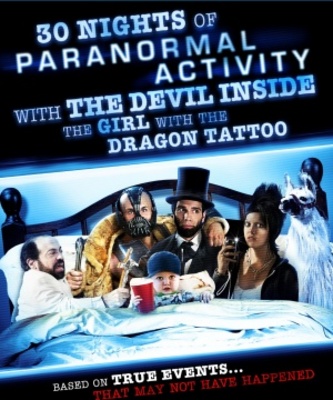 30 Nights of Paranormal Activity with the Devil Inside the Girl with the Dragon Tattoo movie poster (2012) tote bag