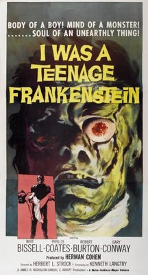 I Was a Teenage Frankenstein movie poster (1957) tote bag