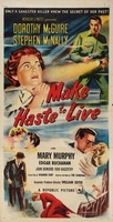 Make Haste to Live movie poster (1954) Sweatshirt #741828