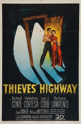 Thieves' Highway movie poster (1949) tote bag