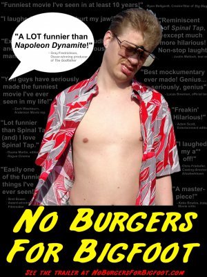 No Burgers for Bigfoot movie poster (2008) tote bag