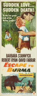 Escape to Burma movie poster (1955) tote bag