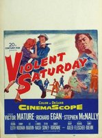 Violent Saturday movie poster (1955) Longsleeve T-shirt #642920