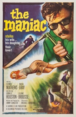 Maniac movie poster (1963) tote bag