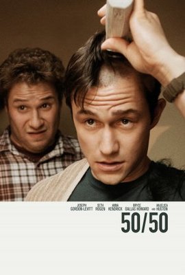 50/50 movie poster (2011) tote bag