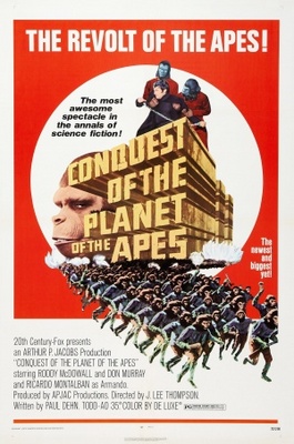 Conquest of the Planet of the Apes movie poster (1972) tote bag
