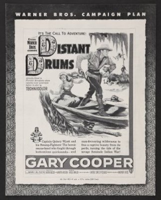 Distant Drums movie poster (1951) calendar