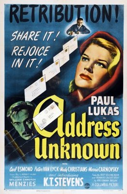 Address Unknown movie poster (1944) hoodie