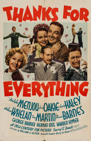 Thanks for Everything movie poster (1938) poster