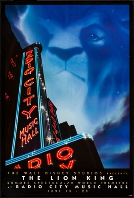 The Lion King movie poster (1994) calendar